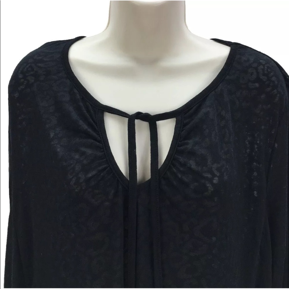 Catalina LS Semi-Sheer V-Neck Blouse 2 Pocket